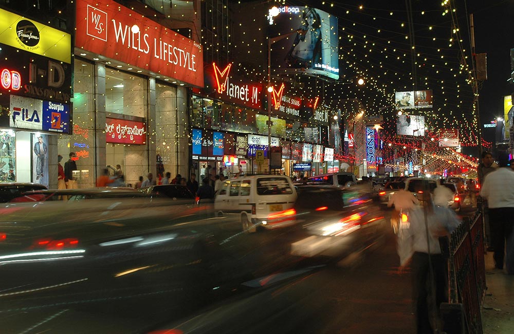 Brigade Road near MG Road, Bangalore