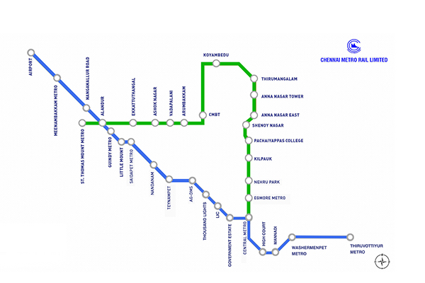 Chennai metro line