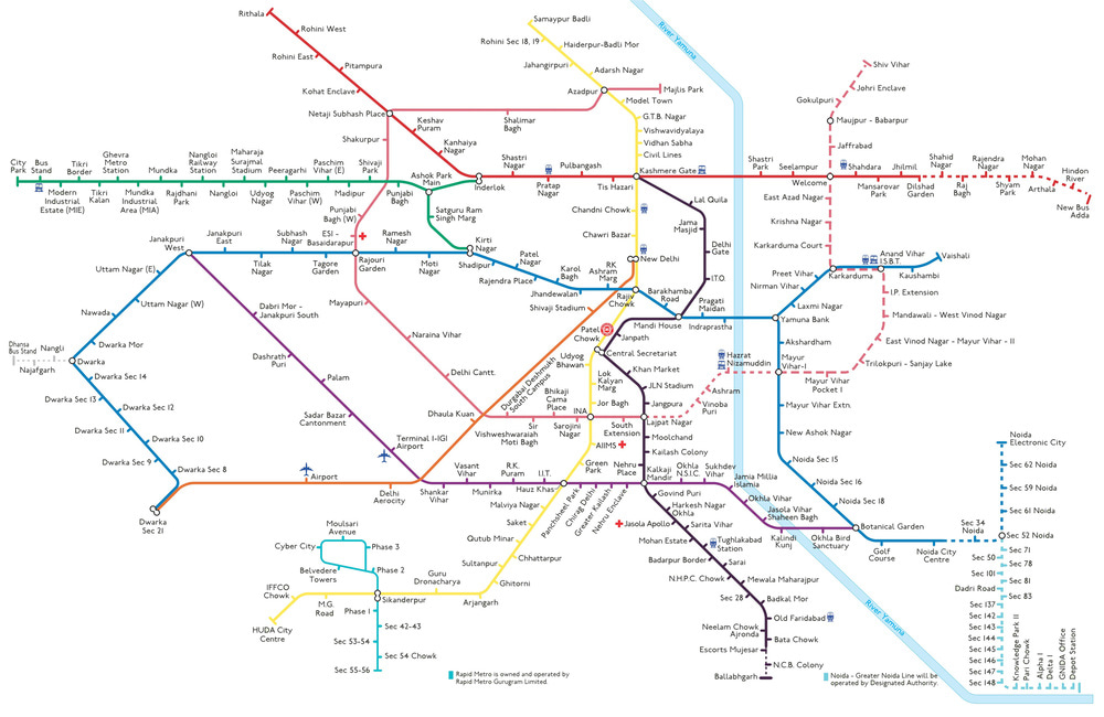 Delhi Metro Rail Map 1 Min 